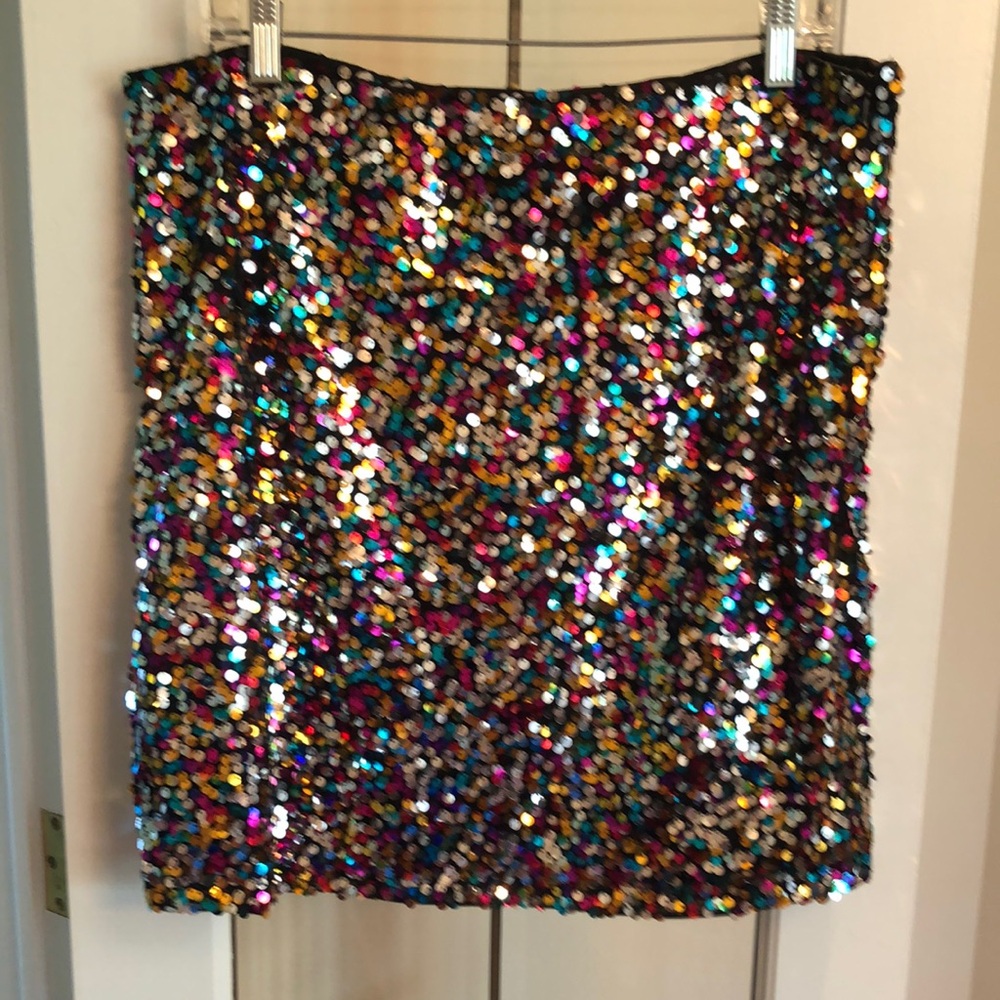 Multicolor Sequin Mini Skirt